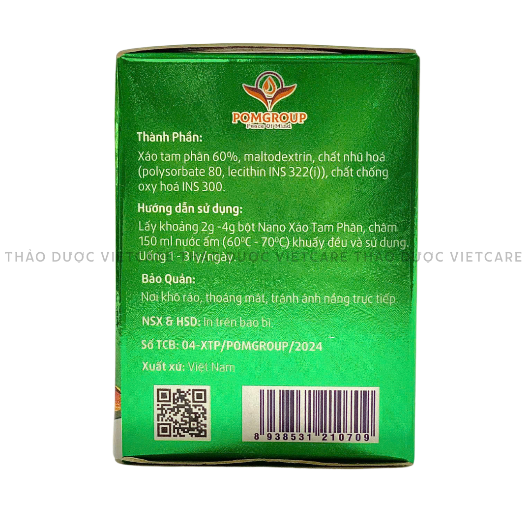 NANO THÂN VÀ LÁ XÁO TAM PHÂN HỘP 40G