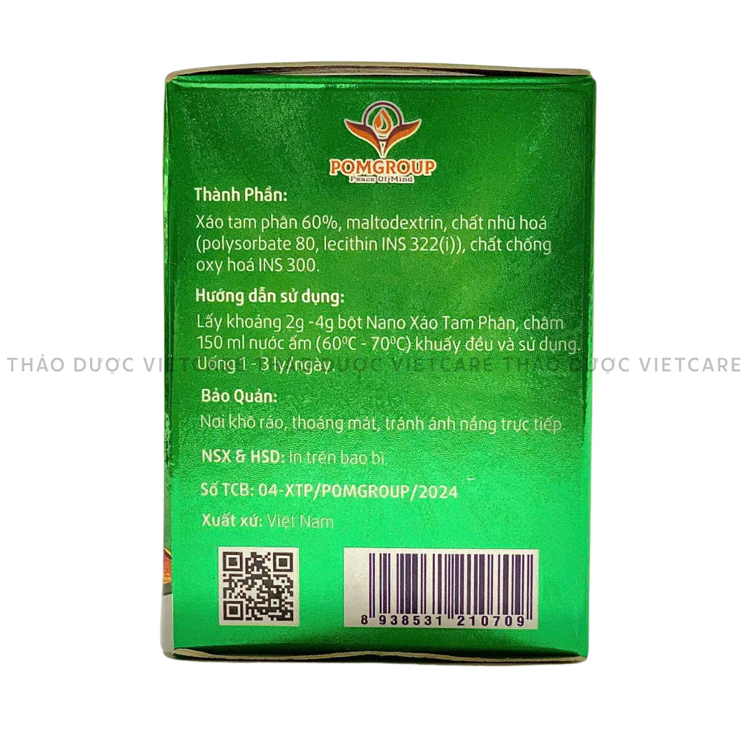 NANO THÂN VÀ LÁ XÁO TAM PHÂN HỘP 40G