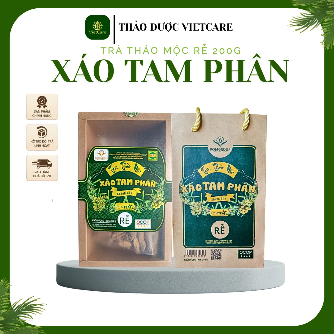 TRÀ THẢO MỘC XÁO TAM PHÂN RỄ BỎ ẤM