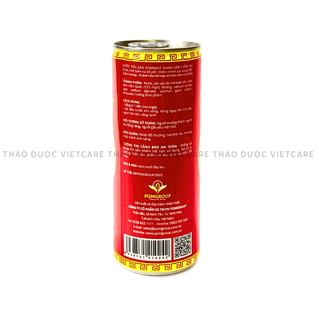Yến Sào 100% - Nhân Sâm - Lon - VietCare (2)