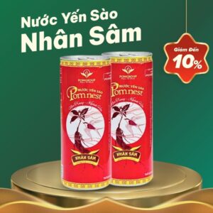 Nước Yến Sào Pomnest Nhân Sâm Lon 240ml
