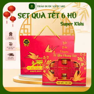 Set Quà Tết Yến Sào Pomnest Super Kids (Hộp 6 hũ x 70ml)