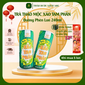 Trà Thảo mộc Xáo Tam Phân Khánh Hòa Pomtea - Đường phèn Lon 240ml