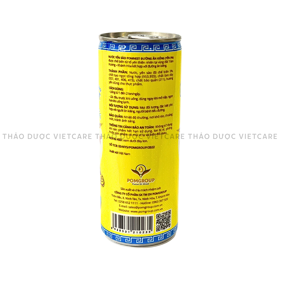 Yến Sào 100% Đường Ăn Kiêng - Lon - VietCare (2)