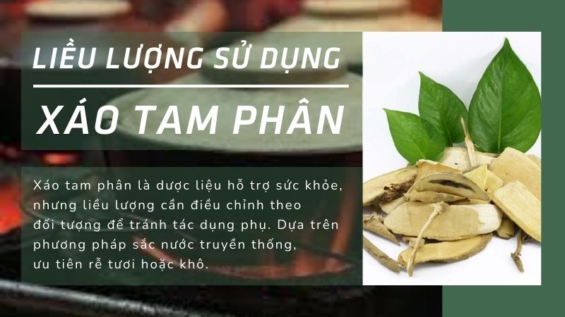 cách sử dụng xáo tam phân với liều lượng phù hợp