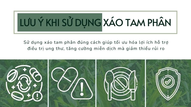 Lưu ý cách sử dụng xáo tam phân