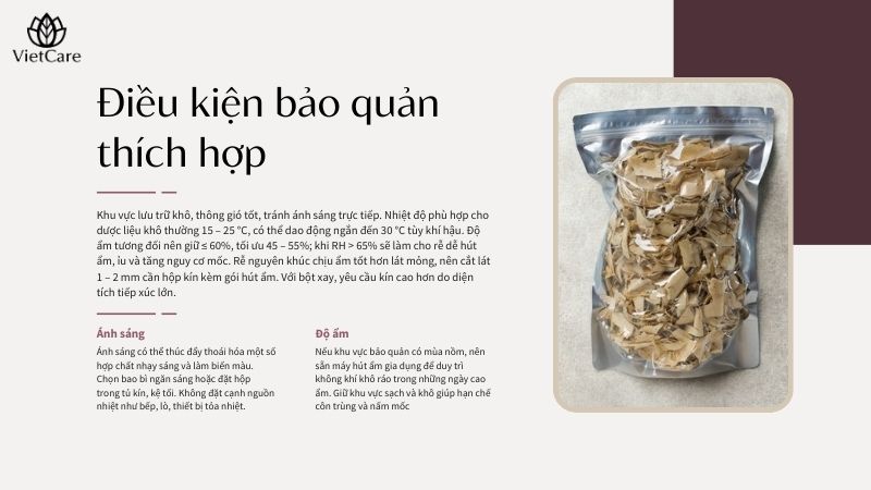 Bảo quản xáo tam phân đúng cách