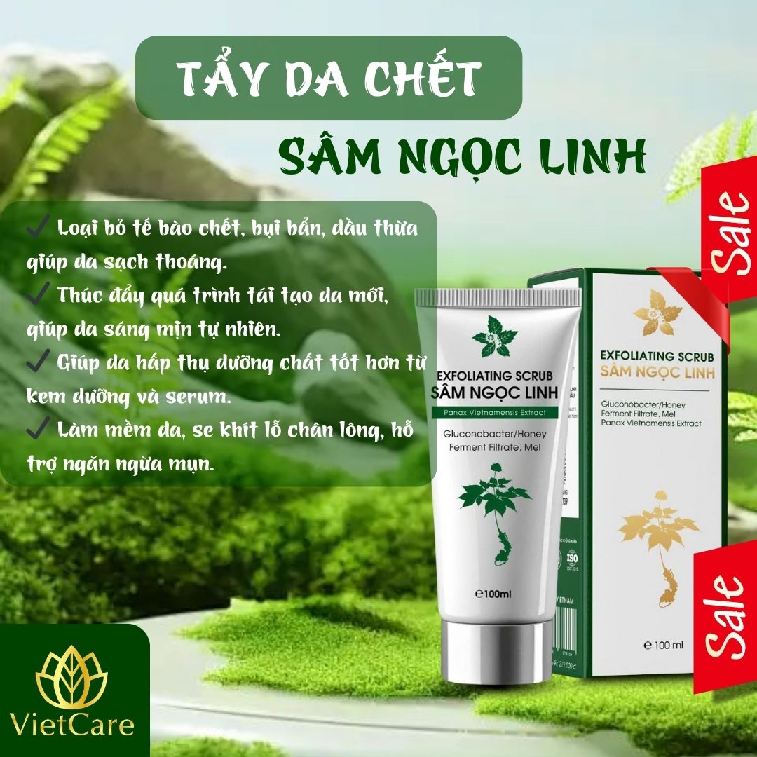 Tẩy tế bào chết sâm ngọc linh