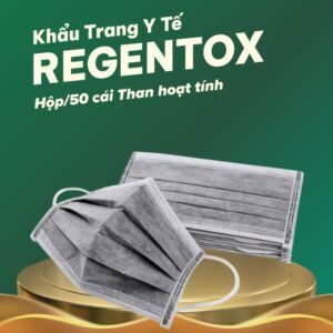 Khẩu trang y tế Regentox than hoạt tính (50 cái/hộp)