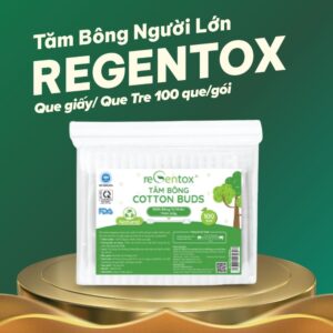 Tăm bông người lớn Regentox Que giấy/Que tre (100 que/gói)