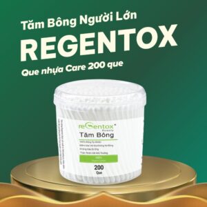 Tăm bông người lớn Regentox que nhựa Care (200 que)