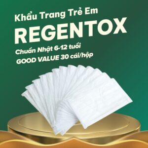 Khẩu trang trẻ em Regentox chuẩn Nhật 6-12 tuổi GOOD VALUE (30 cái/hộp)
