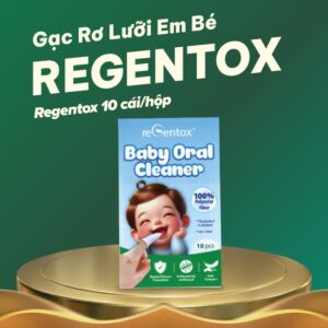 Gạc rơ lưỡi em bé cao cấp Regentox (10 cái/hộp)