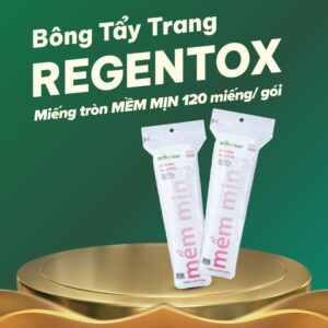 Bông tẩy trang Regentox miếng tròn MỀM MỊN/SẠCH SÂU (120 miếng/gói)