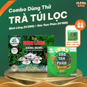 [Mua 1 Combo Tặng 1 Hộp] Combo Dùng Thử Trà Túi Lọc Đinh Lăng Và Xáo Tam Phân